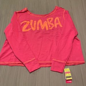 NWT Zumba Crop Top Sweatshirt